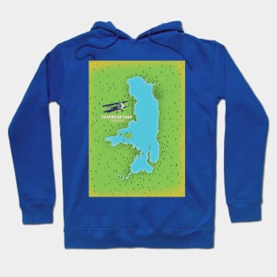 Flathead Lake Montana USA map Hoodie